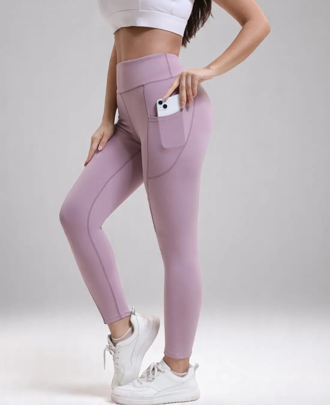 Lena Dames Comfortabele Yoga Leggings Met Hoge Taille VIQA© NEDERLANDPaars-L