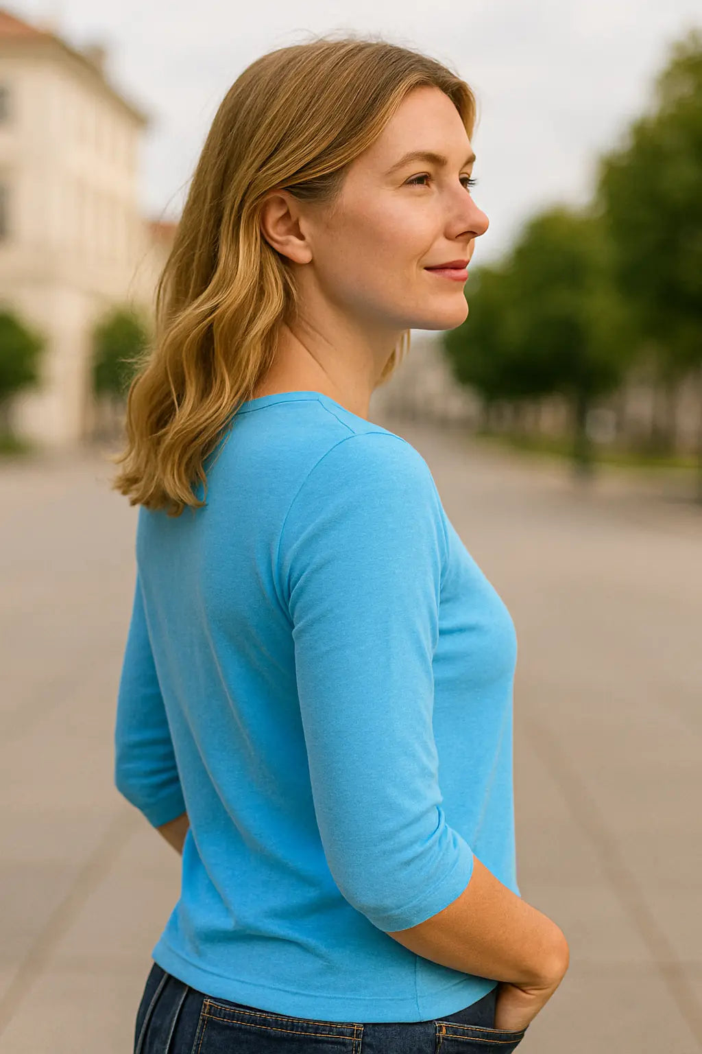 Dames Casual Blouse, Los Pasvorm Met 3/4 Mouwen En Ronde Hals T-Shirt, Effen Kleur Top | VIQA VIQA© NEDERLAND