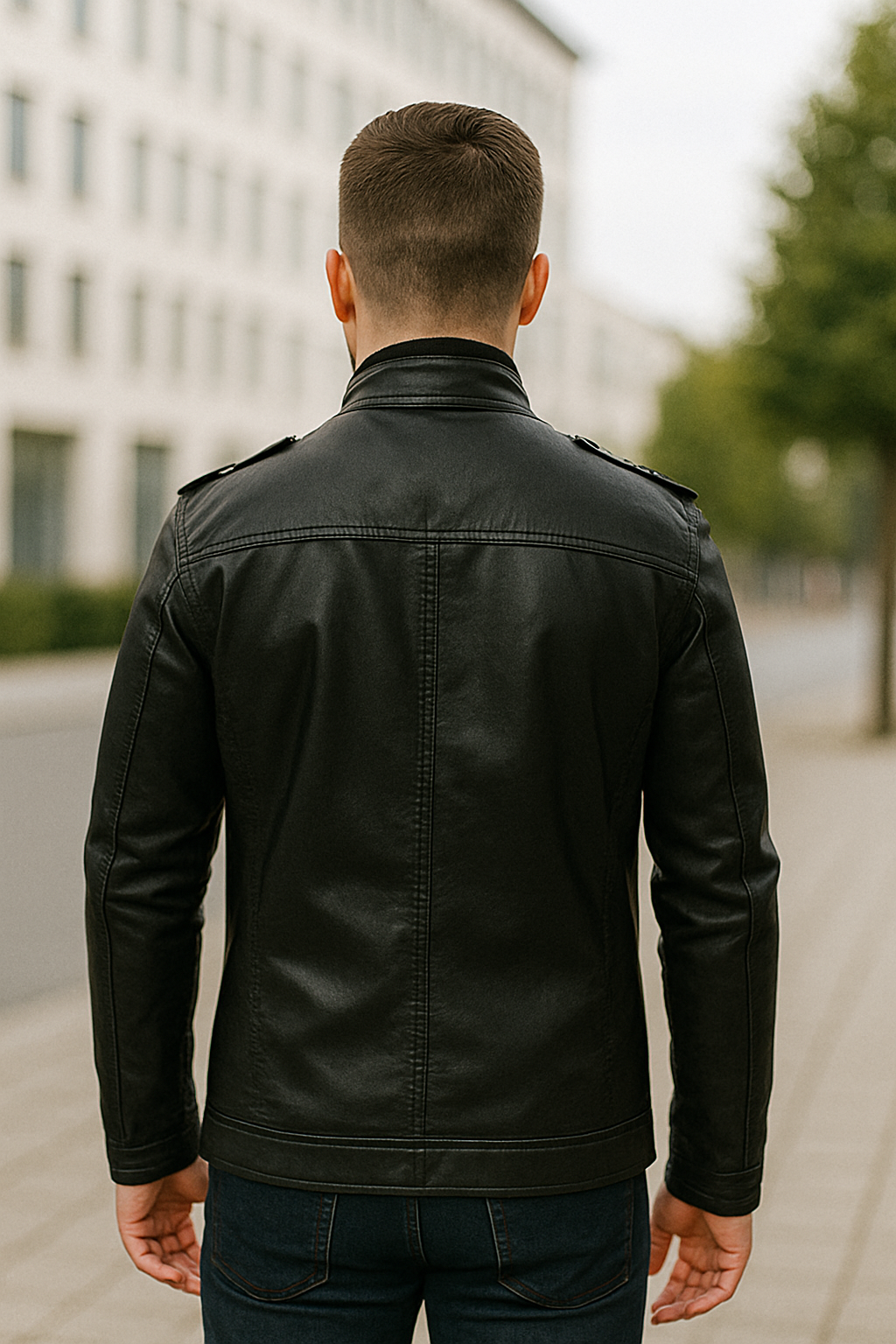 Heren Lange Leren Jas, Vintage Stijl Herfst Winterjas Met Zakken, Casual Warme Parka | VIQA VIQA© NEDERLAND