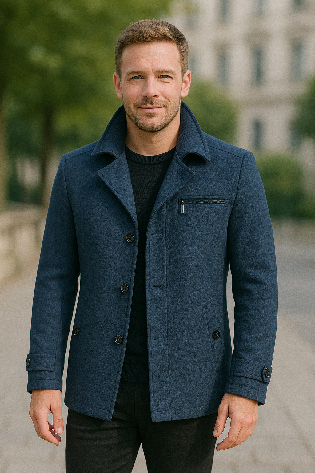 Heren Jas van Wolmix, Single Breasted Slim Pasvorm Zakelijk Casual Winter Windbreaker Jas | VIQA VIQA© NEDERLAND