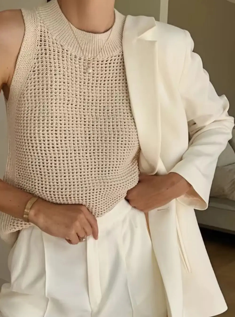 Lucie Zomer Gebreide Tanktop VIQA© NEDERLAND