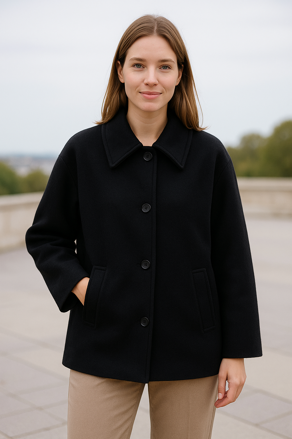 Lange Trenchcoat Voor Dames, Herfst En Winter Lange Mouwen Bomberjas | VIQA VIQA© NEDERLAND