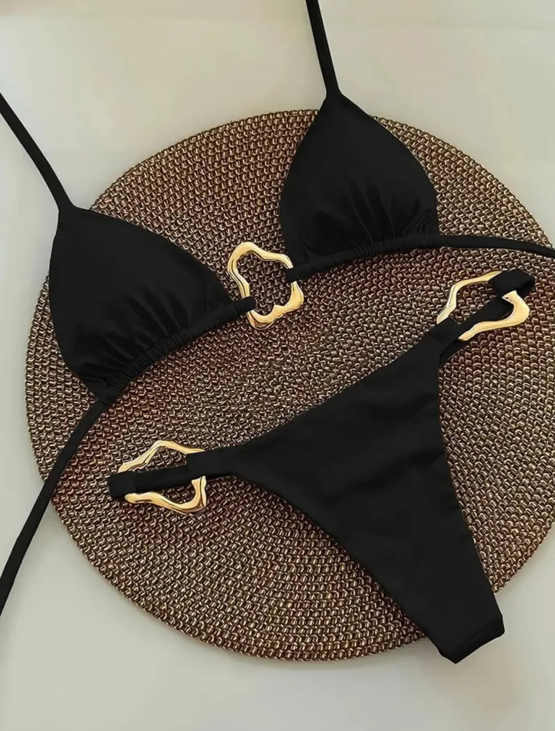 Dames Zomers Tweedelig Badpak Bikini Set Met Hoge Taille | VIQA VIQA© NEDERLANDZwart-L