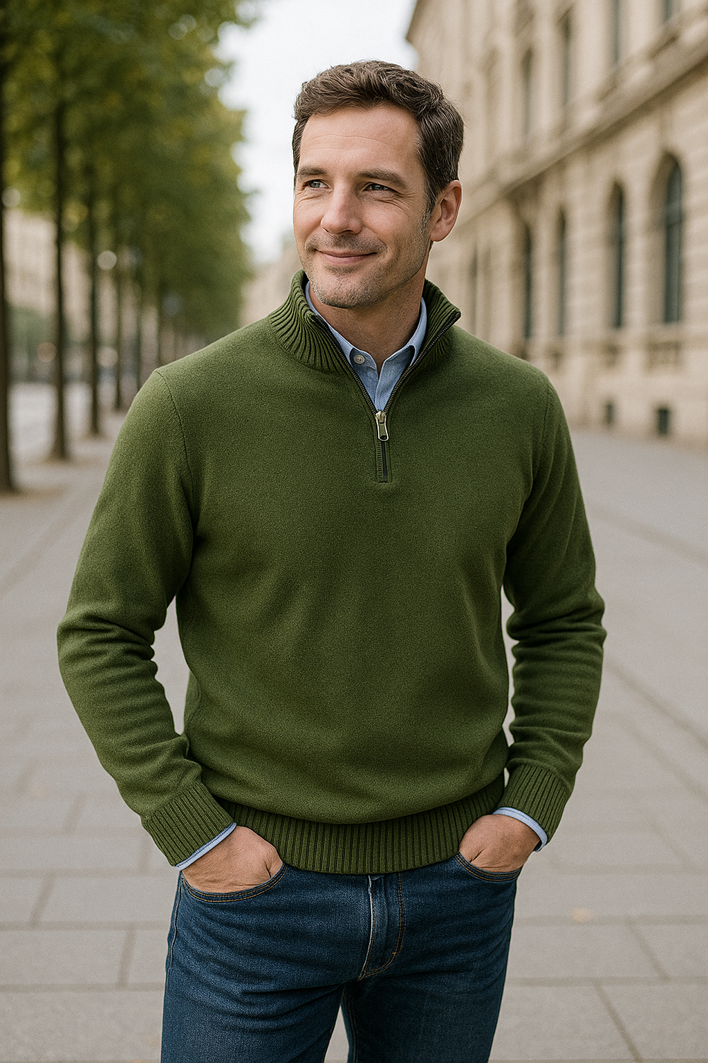 Gebreide Trui Met Rits Voor Heren, Warme Winter En Herfst Casual Kleding Voor Thuis | VIQA VIQA© NEDERLAND