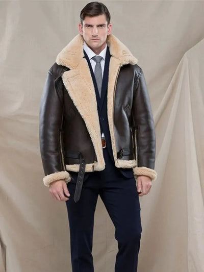 Leren Herenjack Met Lange Mouwen En Pluche VIQA© NEDERLAND