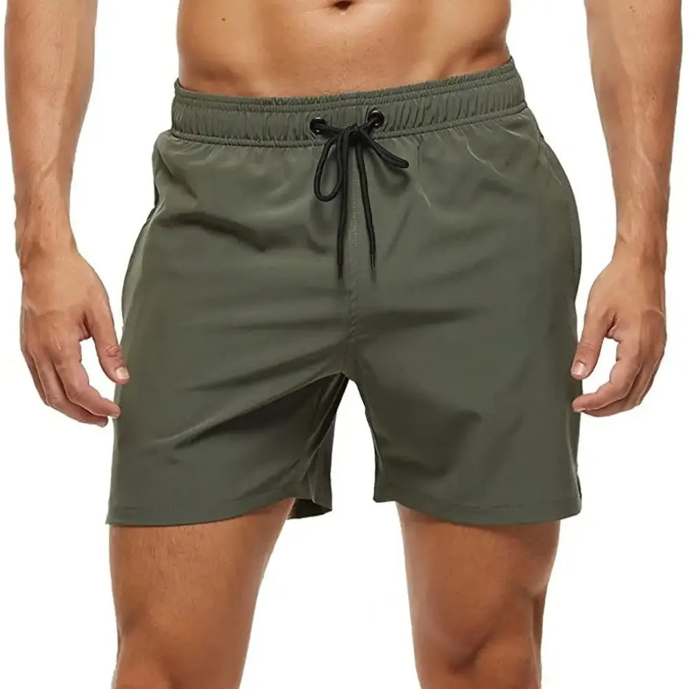 Heren Strand Zwembroek Zwemshort Met Zakken VIQA© NEDERLANDLegergroen-40