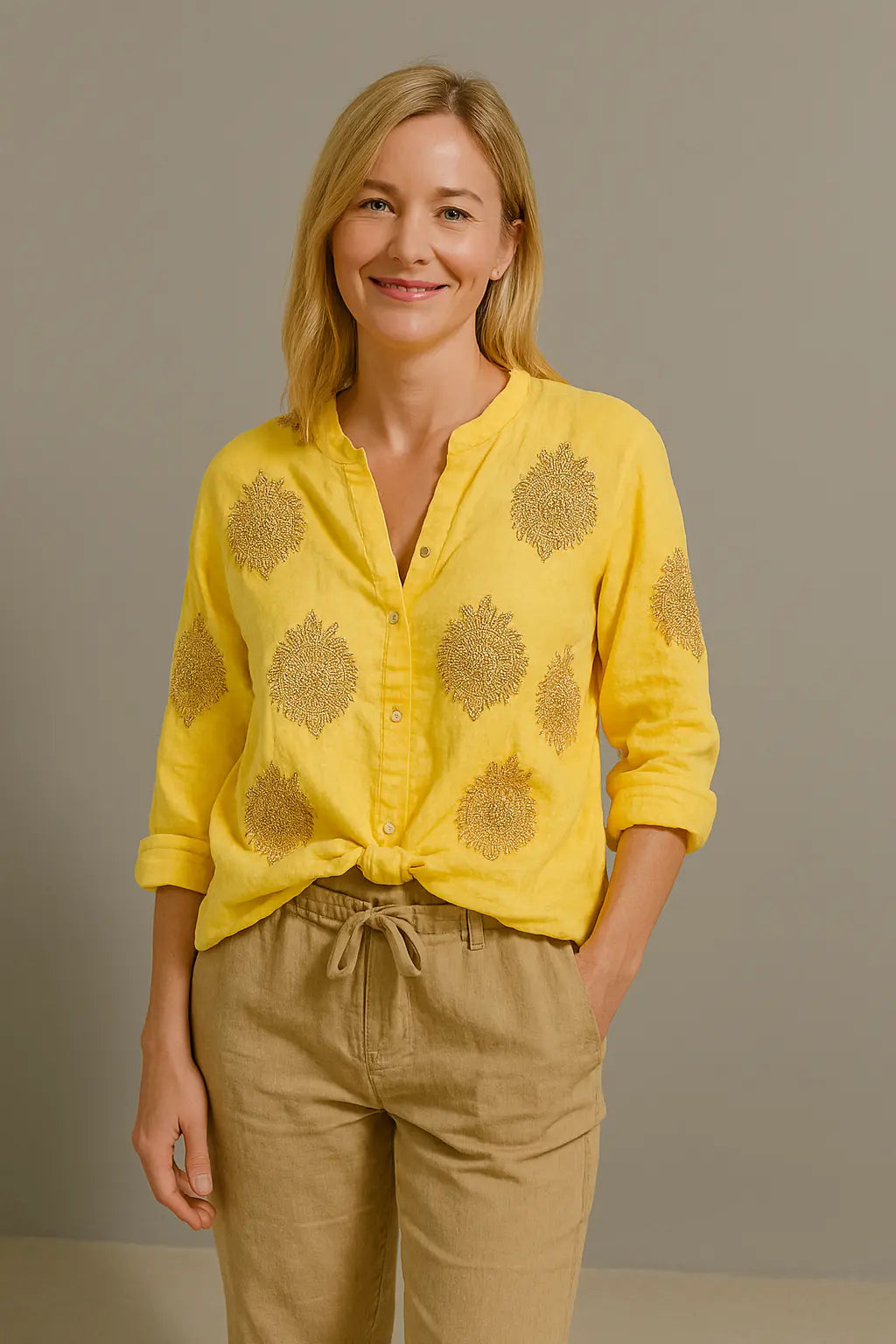 Pam Dames Zommer Blouse VIQA© NEDERLANDGeel-2XL