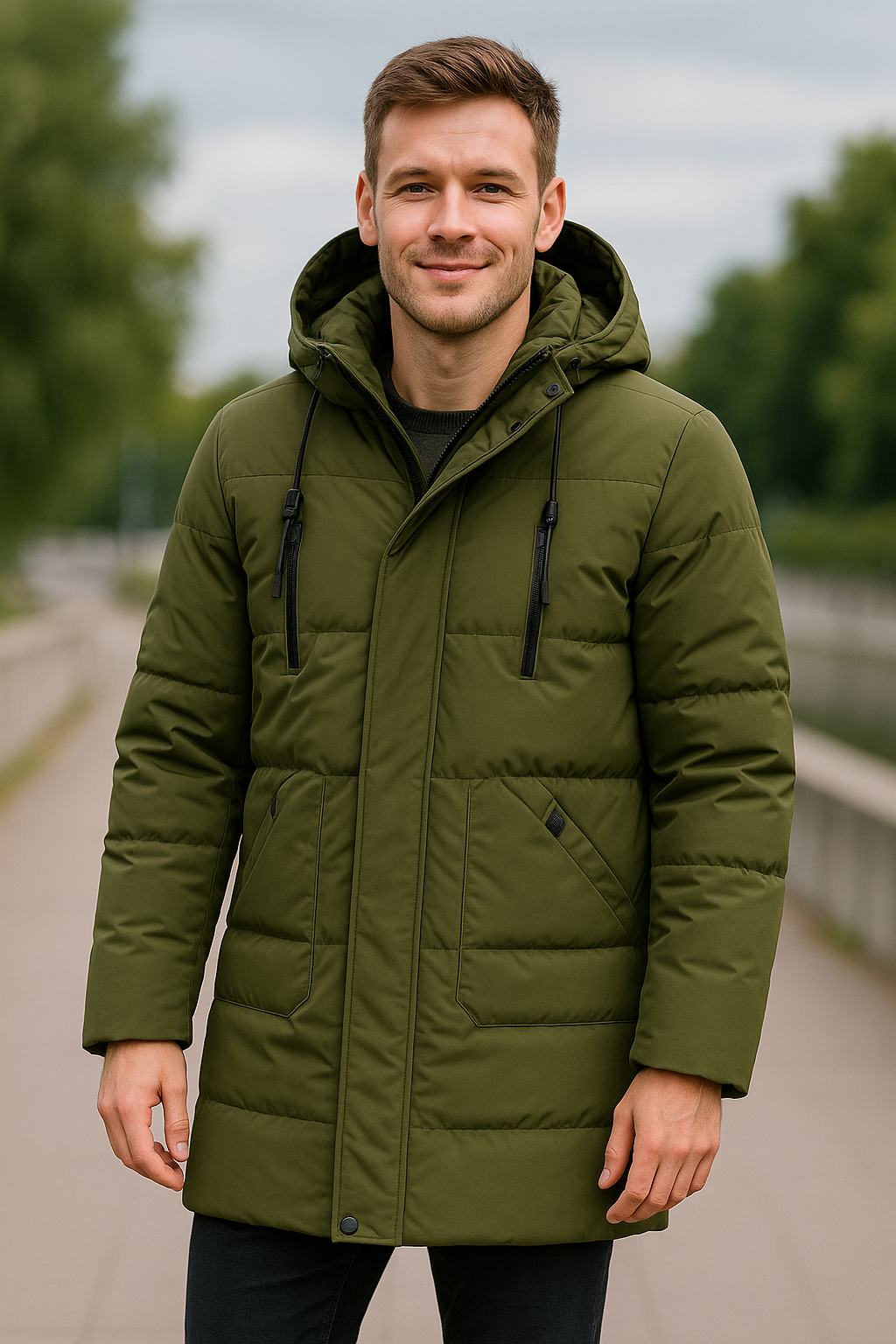 Gewatteerde Winterjas Voor Heren, Halflange Katoenen Donsparka, Warme Thermische Windjack Met Capuchon | VIQA VIQA© NEDERLAND