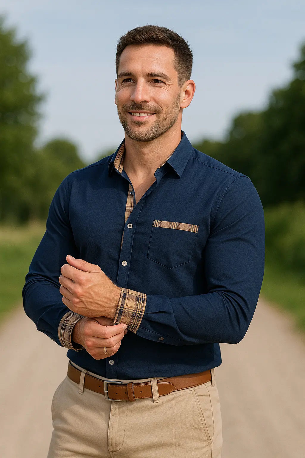 Heren Zakelijk Casual Overhemd, Zacht Overhemd Met Revers, Comfortabel Daglijke Overhemd Met Lange Mouwen | VIQA VIQA© NEDERLAND