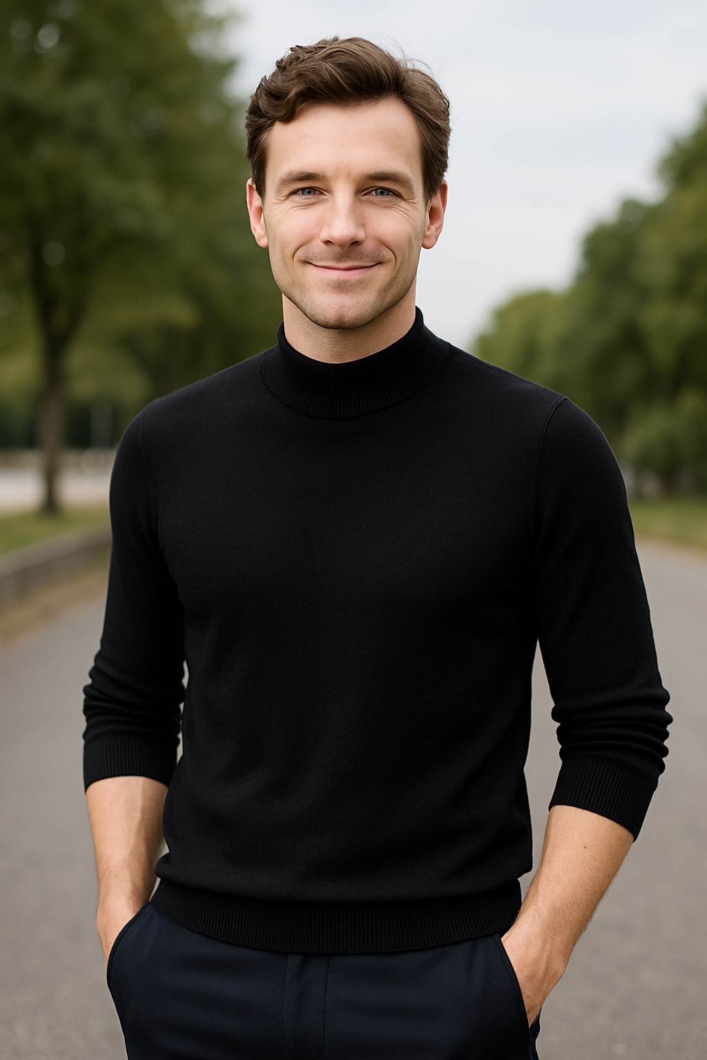 Heren Halve Coltrui, Winter Effen Kleuren Trui, Casual Coltrui | VIQA VIQA© NEDERLAND