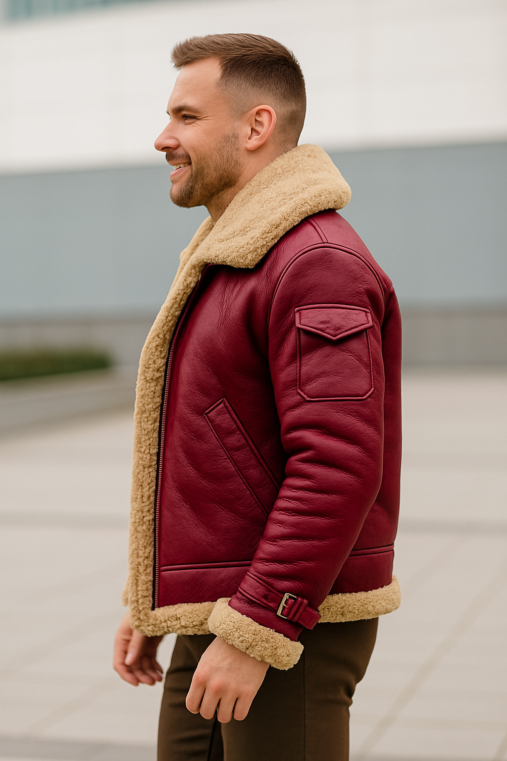 Herenjas Van Kunstleer, Vintage Revers Met Voering Van Kunstbont, Dikke Warme Winterjas | VIQA VIQA© NEDERLAND