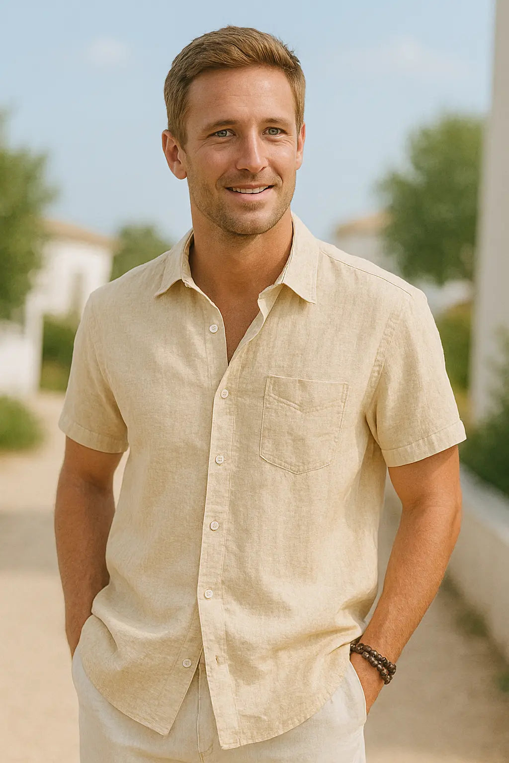 Heren Katoen Korte Mouw Shirt, Zomer Casual Effen Kleur Top | VIQA VIQA© NEDERLAND