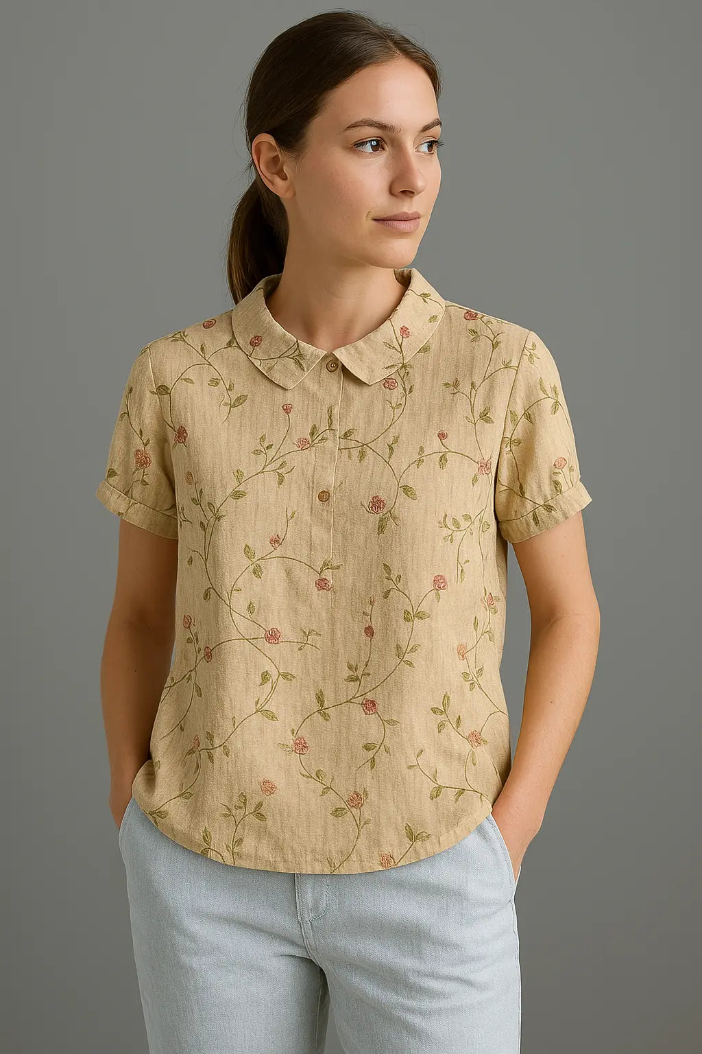 Leeanna Bloemen Zomer Blouse VIQA© NEDERLANDGeel-XL