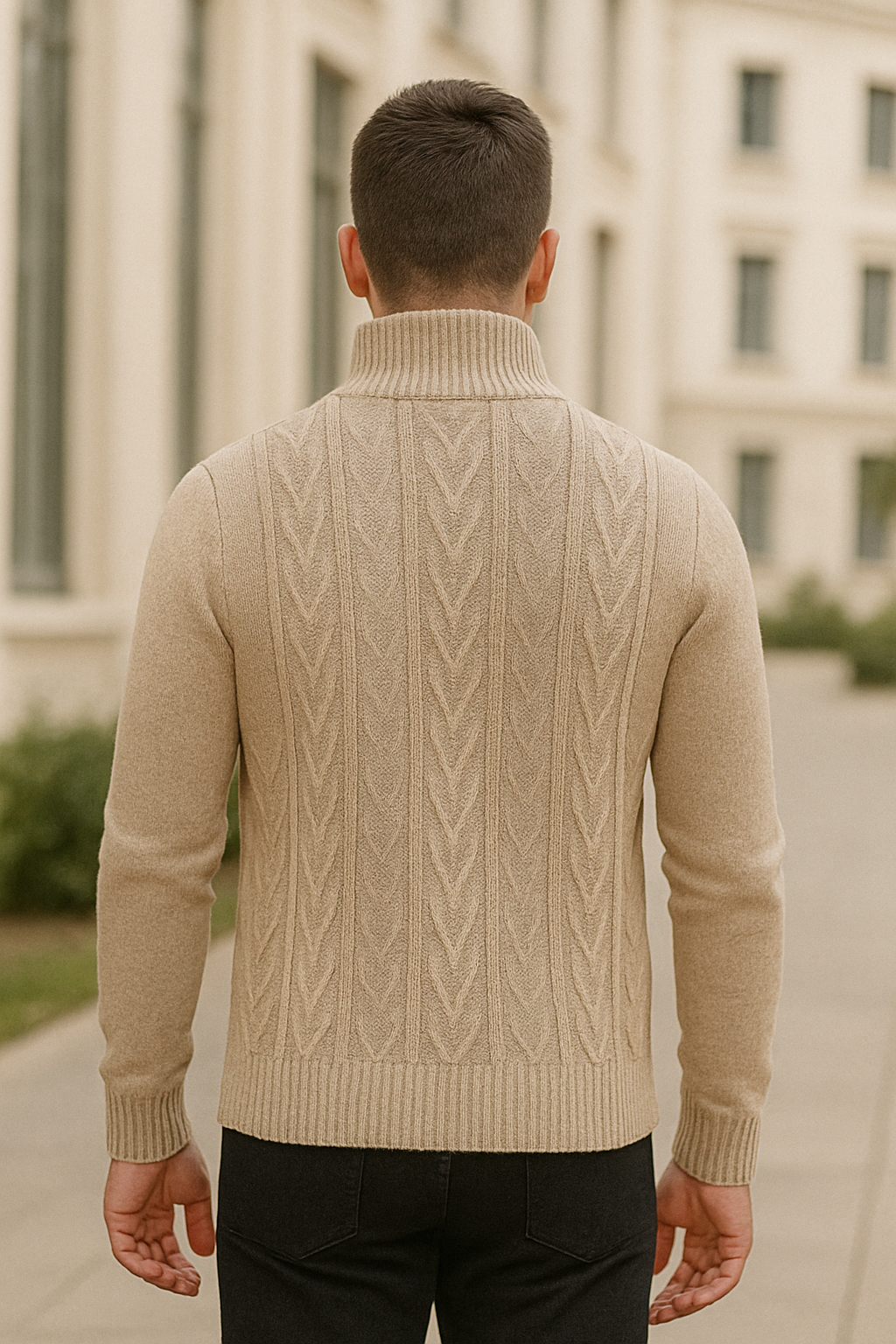 Heren Cashmere Gebreide Trui Jas, Warme Gewatteerde Casual Rits Vest Jas Voor De Winter | VIQA VIQA© NEDERLAND