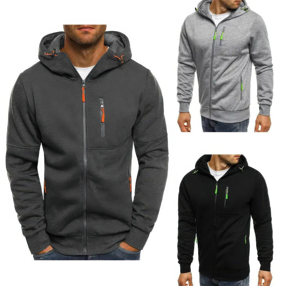 Comfortabel Heren Vest Hoodie Met Rits VIQA© NEDERLAND