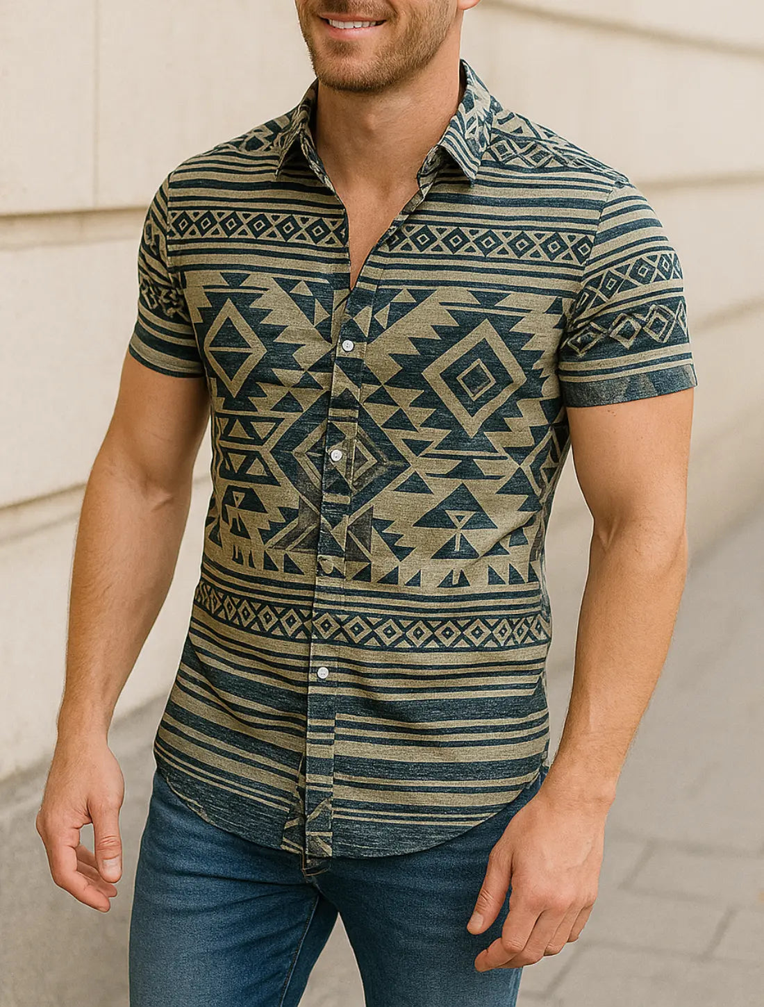 Heren Zomer Geruit Shirt, Korte Mouwen Casual Knop Omhoog, Lichtgewicht Mode Top | VIQA VIQA© NEDERLANDVeelkleurig-2XL