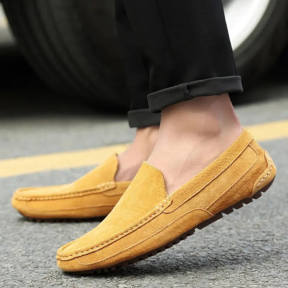 Heren Luxe Suède Comfortabel Slip-on Loafer Mules VIQA© NEDERLANDLichtbruin-46