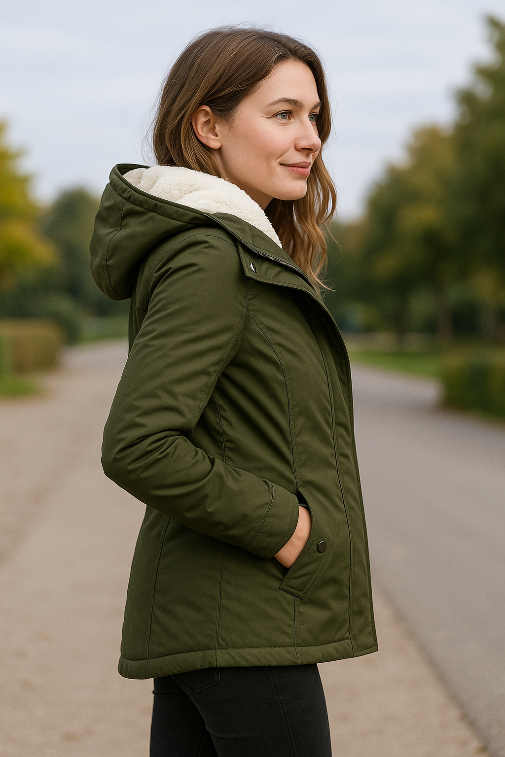 Damesjas Met Capuchon En Fleecevoering, Dikke Warme Halflange Winterjas | VIQA VIQA© NEDERLAND