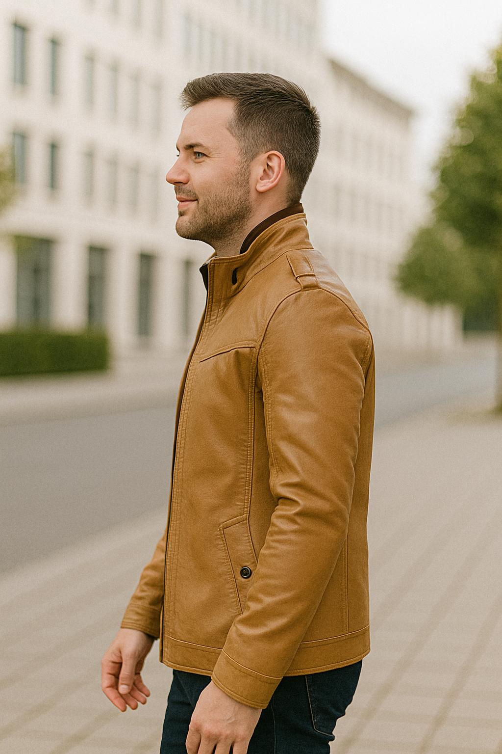 Heren Lange Leren Jas, Vintage Stijl Herfst Winterjas Met Zakken, Casual Warme Parka | VIQA VIQA© NEDERLAND