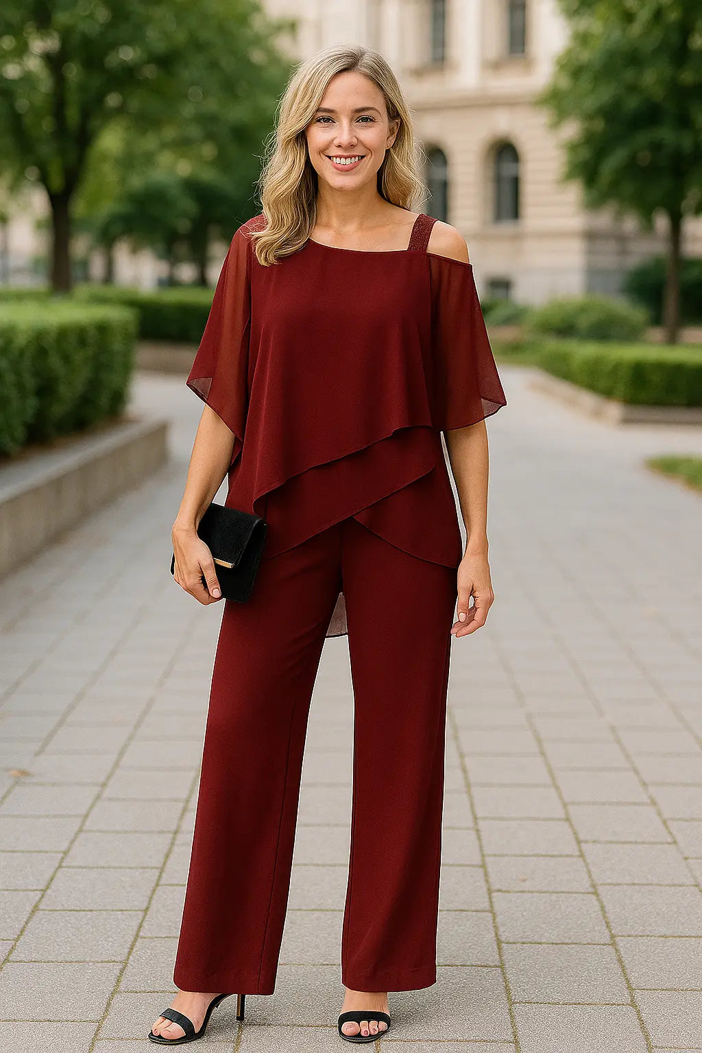 Tweedelige Damesset, Vleermuismouwtop En Broek, Elegante Casual Feestoutfit | VIQA VIQA© NEDERLAND