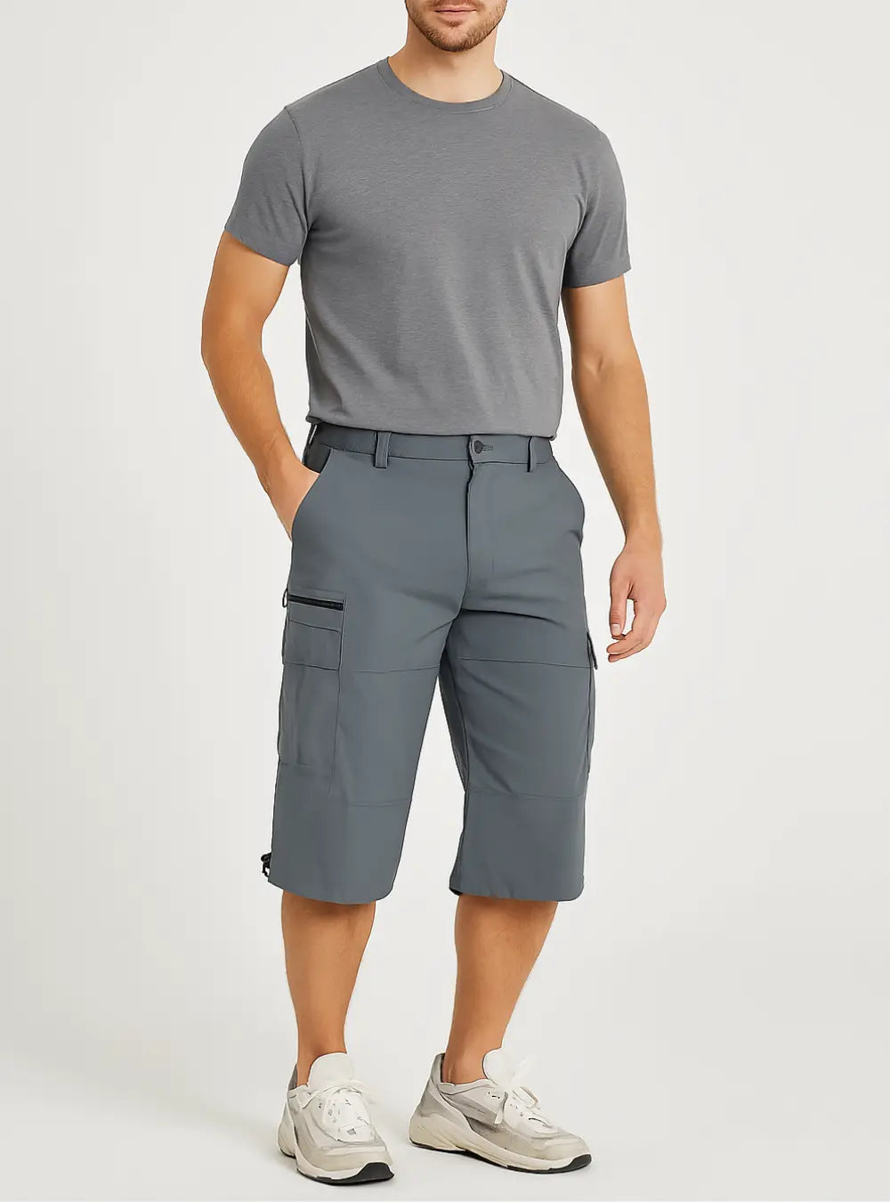 Roger Heren Comfort Cargo Korte Broeken VIQA© NEDERLANDGrijs-2XL