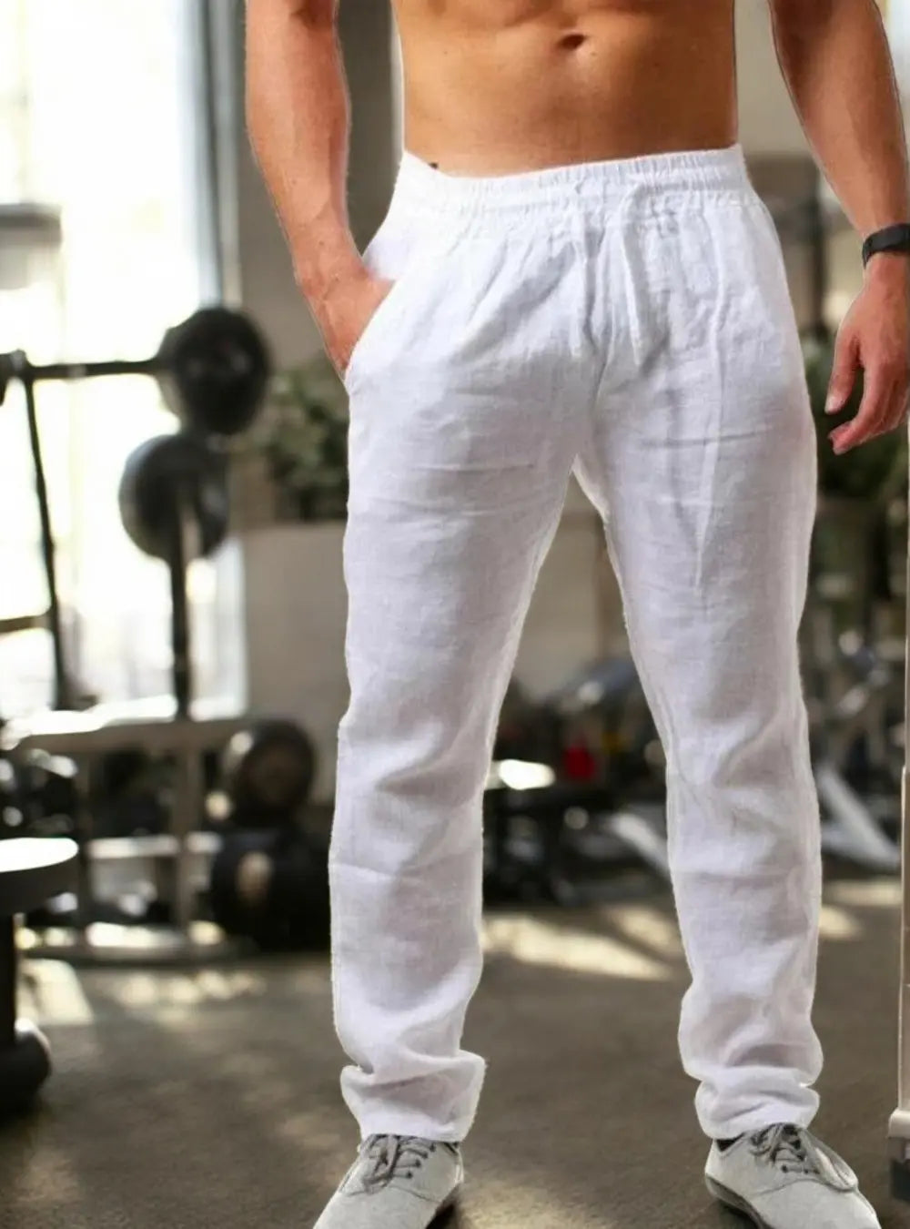 Anthony Katoenen Linnen Herenbroek VIQA© NEDERLANDWit-XL