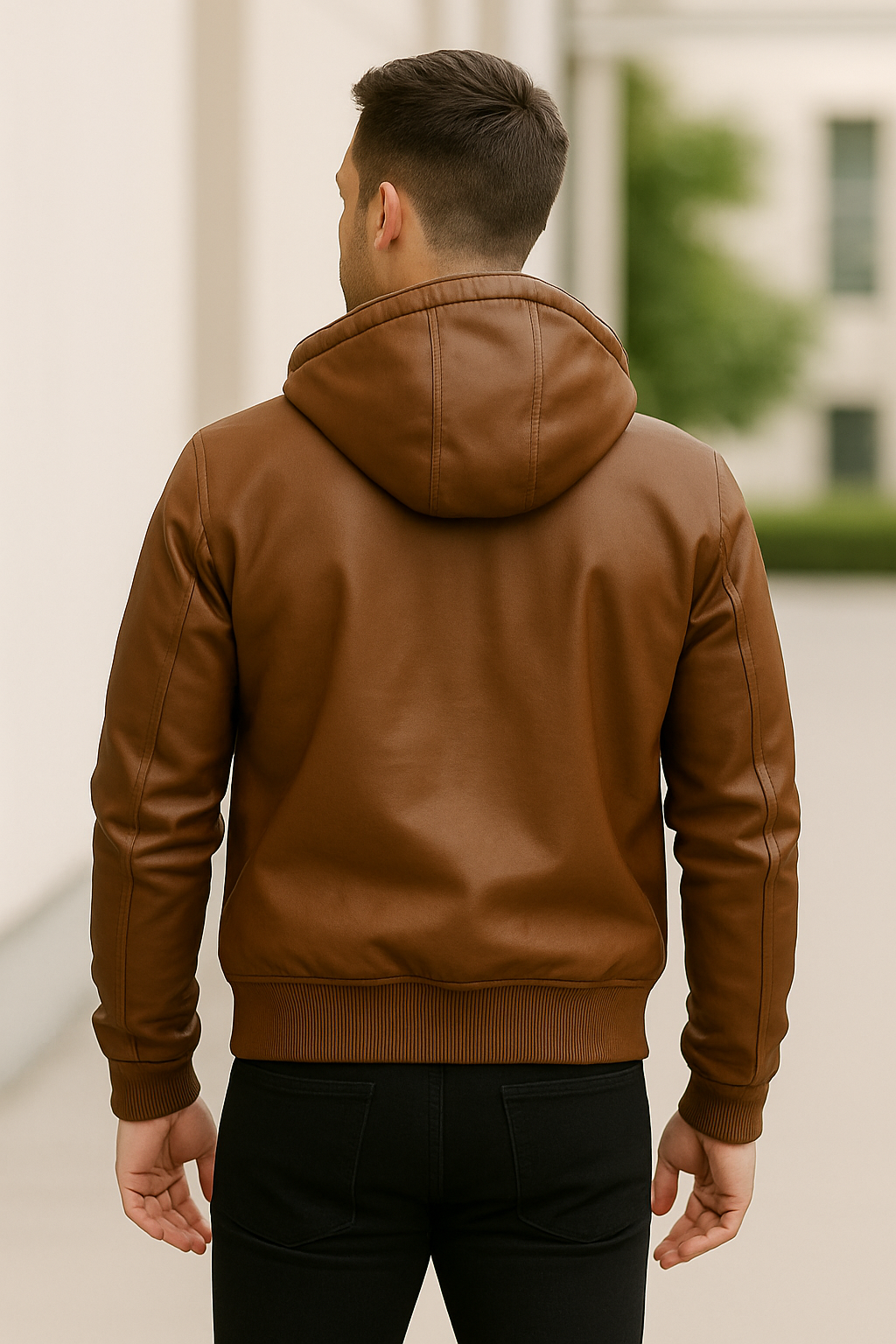 Leren Motorjack Voor Heren, Dikke Motorjas Met Afneembare Capuchon, Casual Winterkleding | VIQA VIQA© NEDERLAND