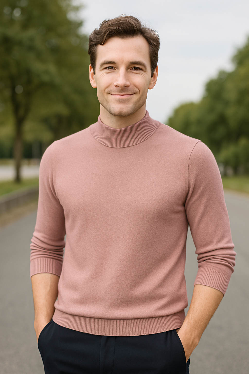 Heren Halve Coltrui, Winter Effen Kleuren Trui, Casual Coltrui | VIQA VIQA© NEDERLAND