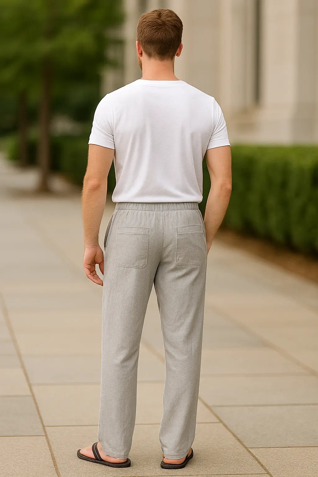 Heren Linnen Wijde Broek, Casual Broek, Lichtgewicht Zomer Sweatbroek | VIQA VIQA© NEDERLAND