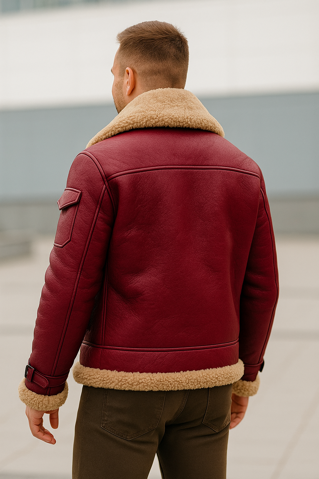 Herenjas Van Kunstleer, Vintage Revers Met Voering Van Kunstbont, Dikke Warme Winterjas | VIQA VIQA© NEDERLAND