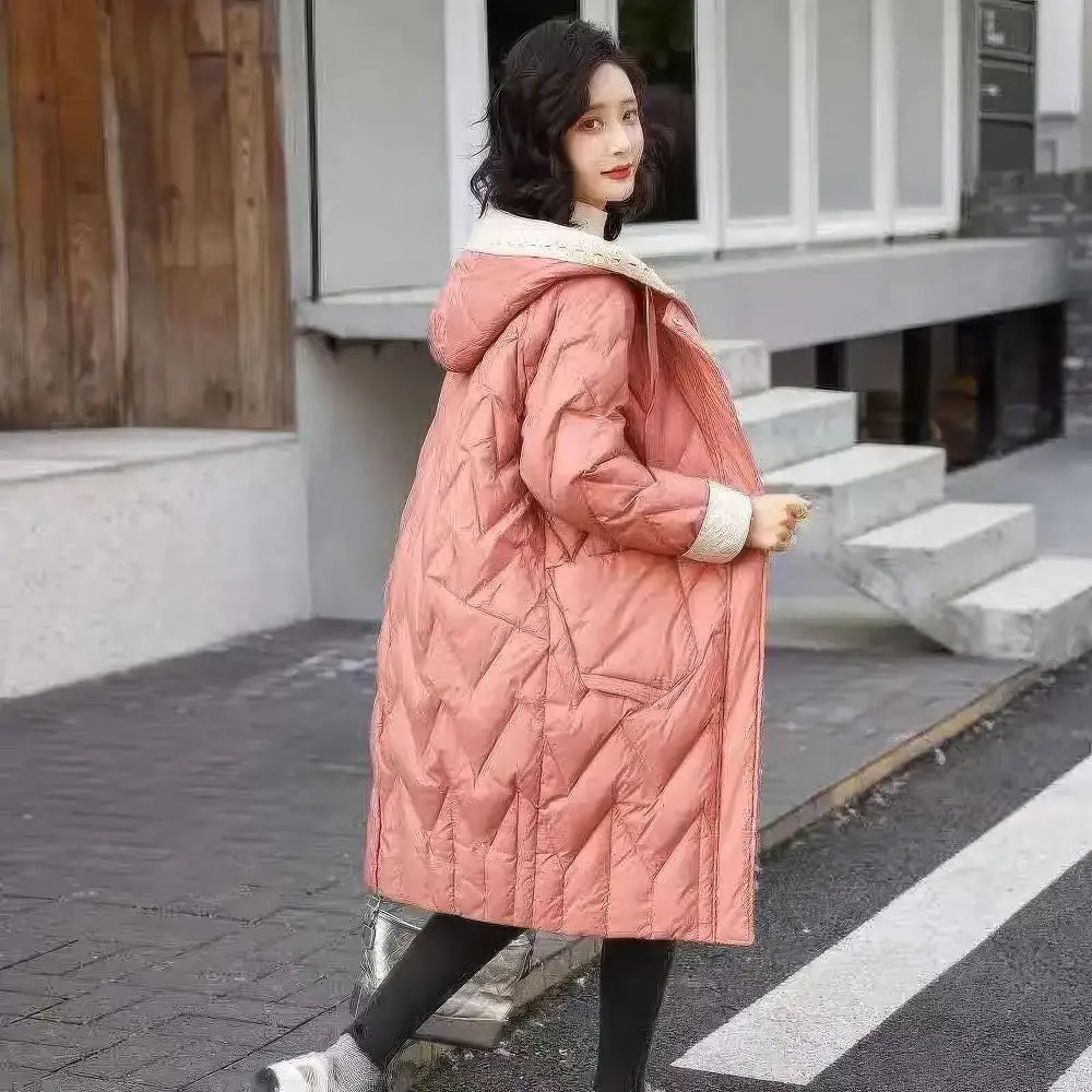 Witte Eendendonsjas Met Capuchon Voor Dames VIQA© NEDERLAND