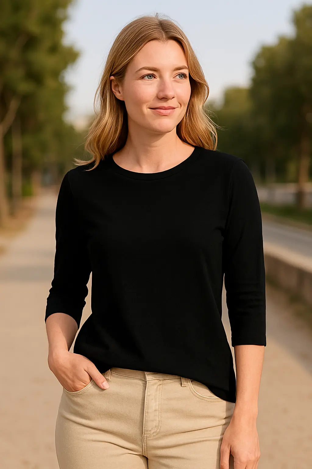 Dames Zomer Gedrukt T-Shirt, Ronde Hals 3/4 Mouwen Casual Blouse, Lichtgewicht Veelkleurig Top | VIQA VIQA© NEDERLAND