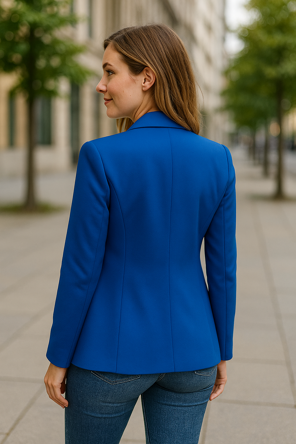 Blazerjas Voor Dames, Elegante Zakelijke Jas Met Lange Mouwen En Revers, Casual Losse Bovenkleding | VIQA VIQA© NEDERLAND