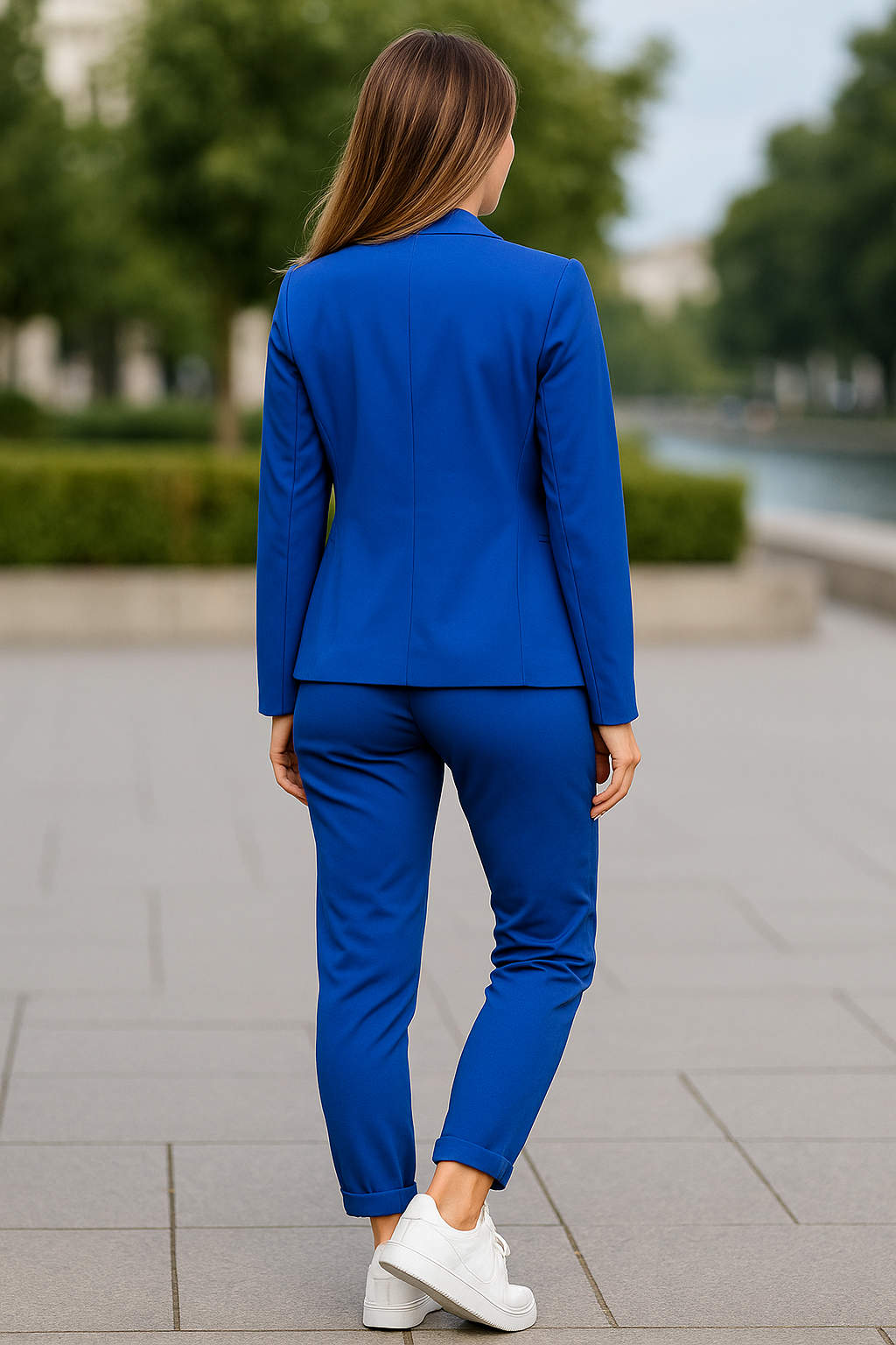 Zakelijk Pak Voor Dames, Elegante Tweedelige Set Met Broek Met Eelastische Taille | VIQA VIQA© NEDERLAND