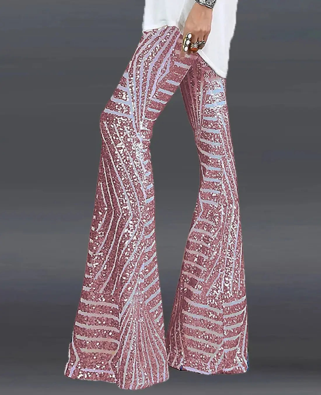 Zomerse Glitter Broek Voor Dames VIQA© NEDERLANDRoze-2XL