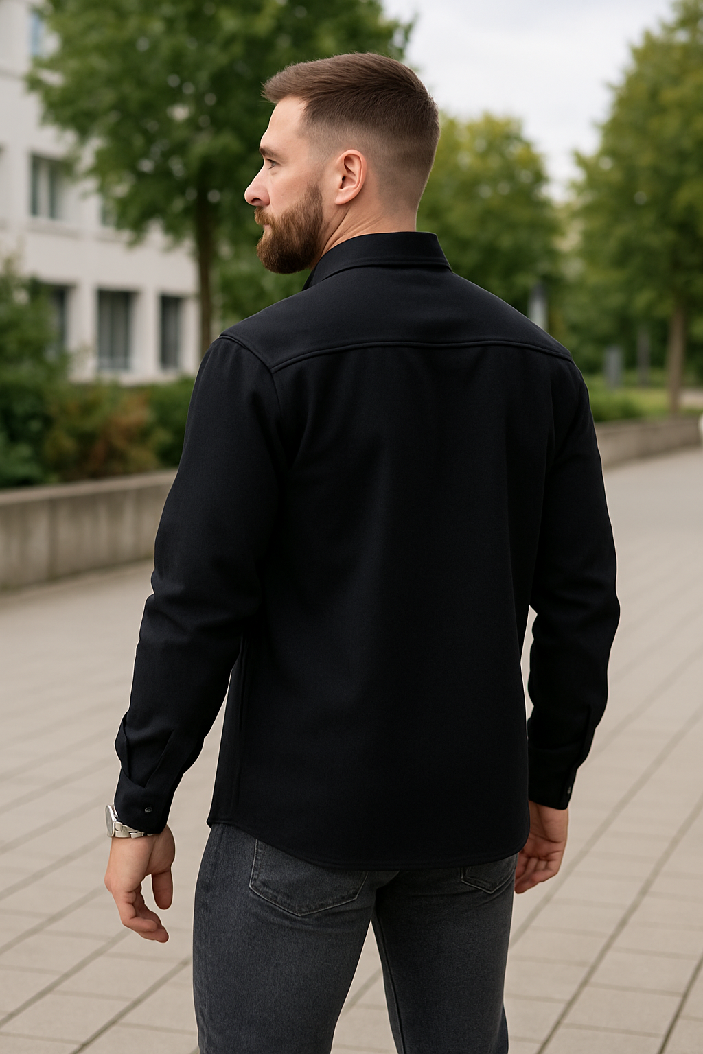 Casual Overhemdjasje Voor Heren, Enkelrijks Jasje Met Lange Mouwen En Revers, Gerfst, Winter Bovenkleding | VIQA VIQA© NEDERLAND