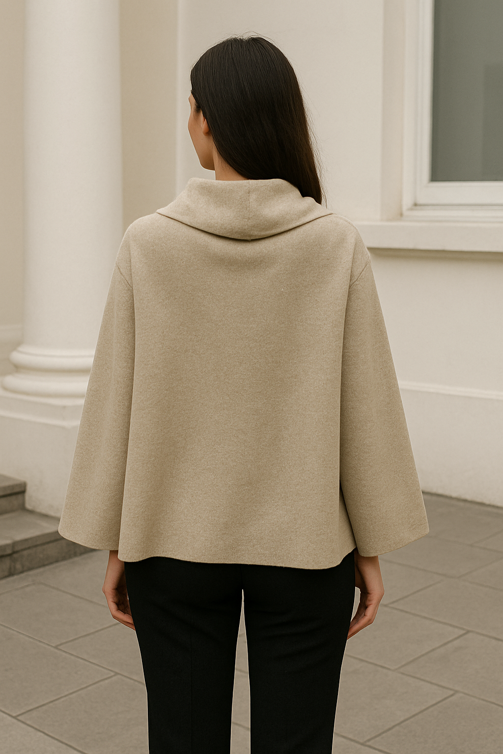 Elegante Dames Vest, Jas Met Lange Mouwen En Sjaal, Warm Herfst- En Winter Model Voor Woon-Werkverkeer | VIQA VIQA© NEDERLAND