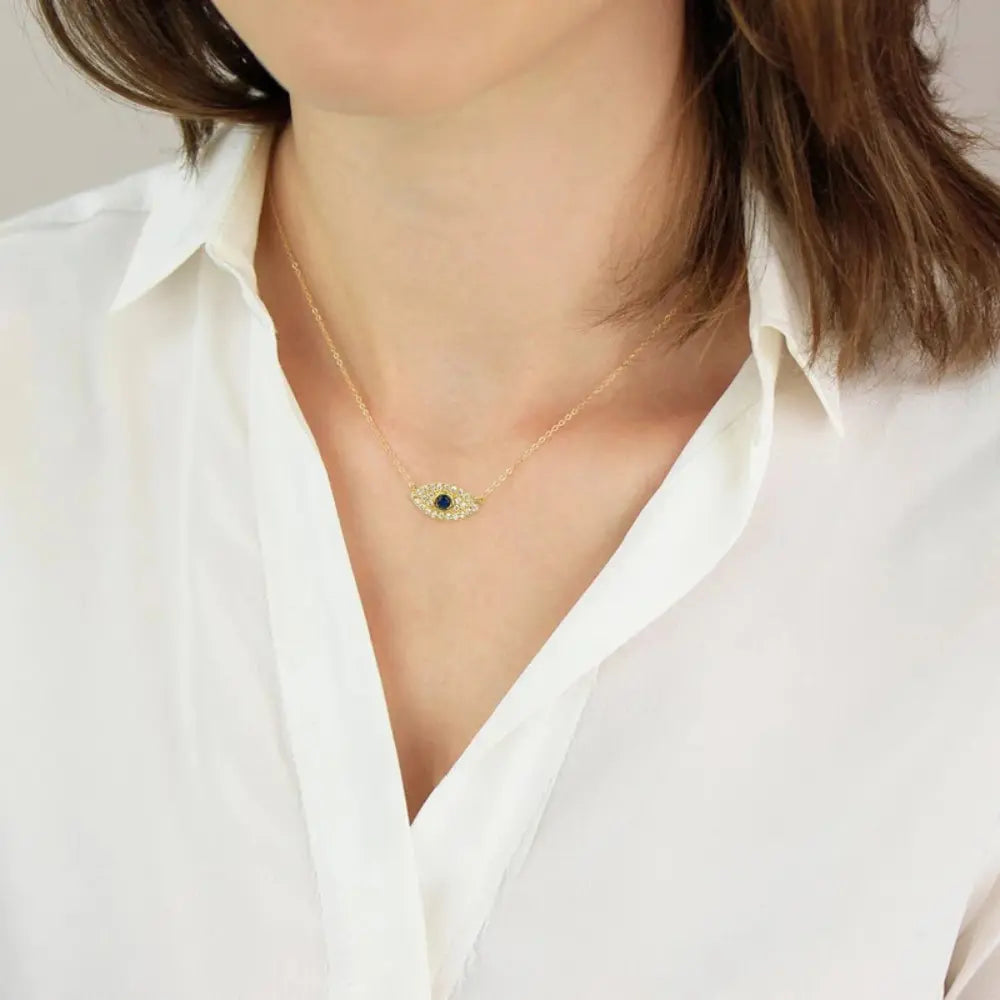 925 Sterling Zilveren INS Diamant Beschermingshanger Voor Dames VIQA© NEDERLANDGoud-oog