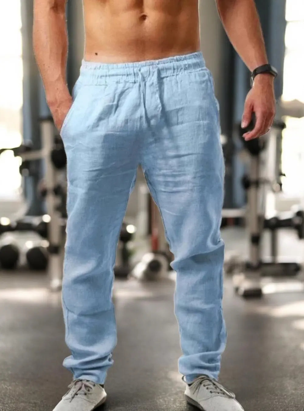 Anthony Katoenen Linnen Herenbroek VIQA© NEDERLANDBlauw-XL