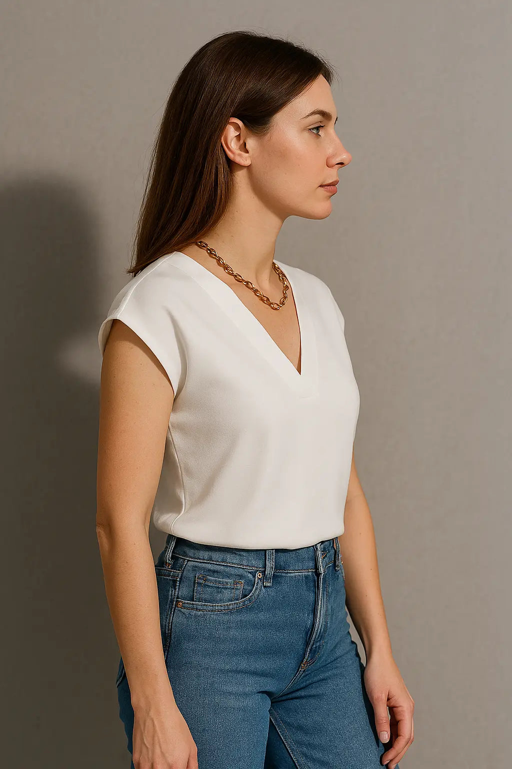 Carol Elegante Blouse Met V-hals VIQA© NEDERLAND