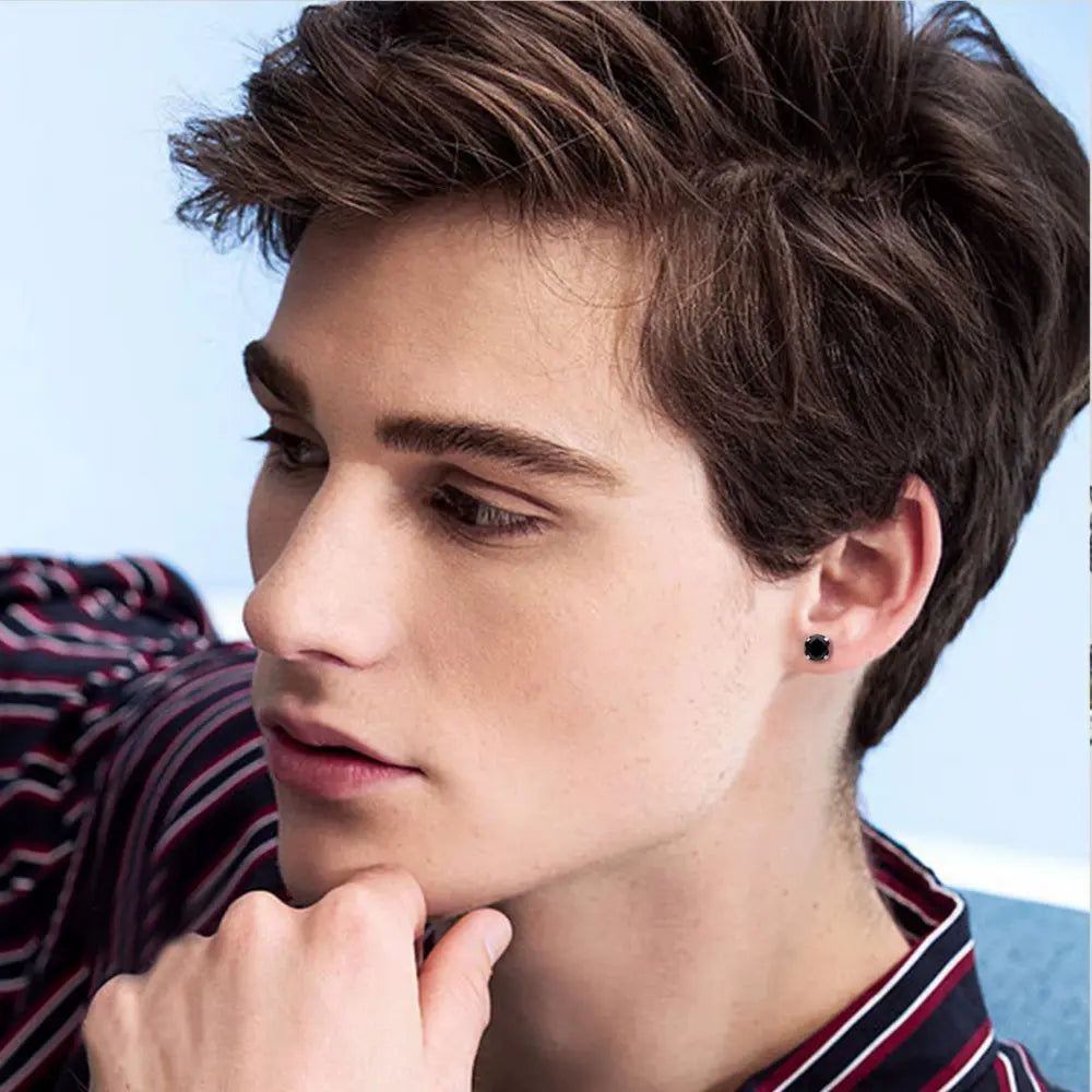 Unisex Roestvrij Staal Kristal Zirkoon Oorstekers VIQA© NEDERLAND