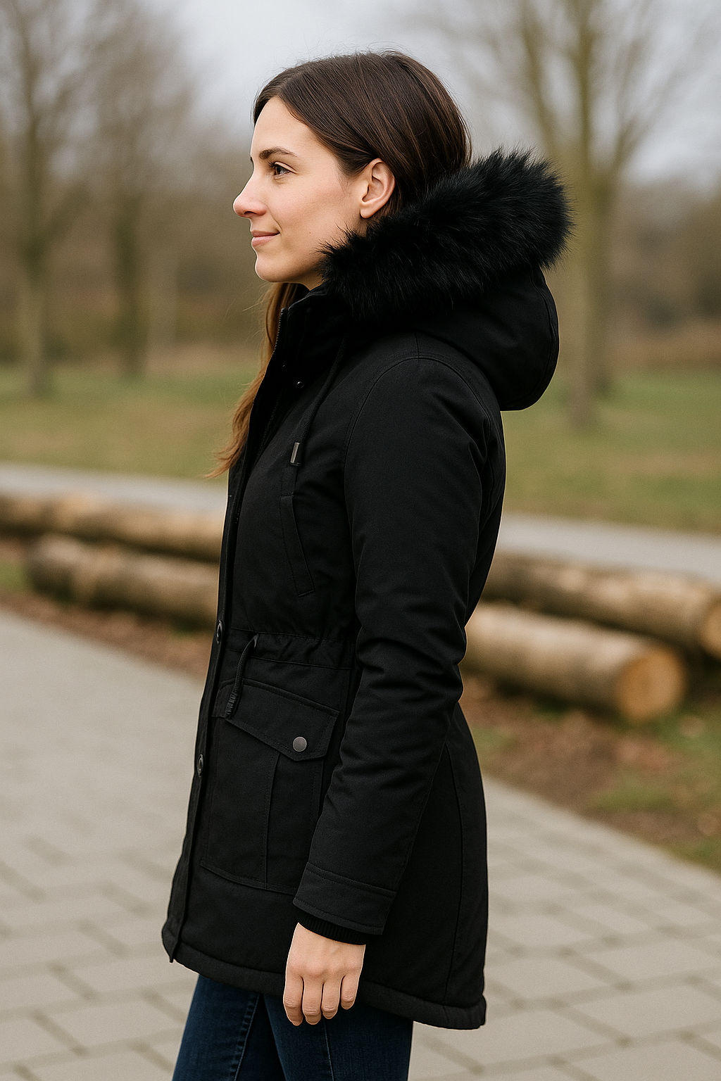 Dikke Pluche Parka Voor Dames, Winterjack Van Katoen Met Capuchon En Bontkraag, Warme Jas | VIQA VIQA© NEDERLAND