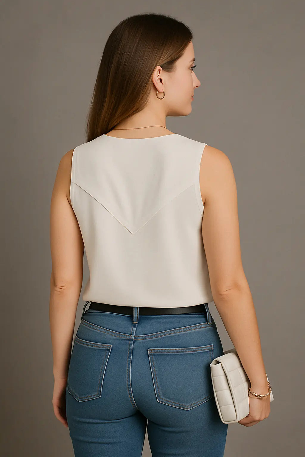 Teresa Dames Mouwloos Blouse Met Elegante Pasvorm VIQA© NEDERLAND