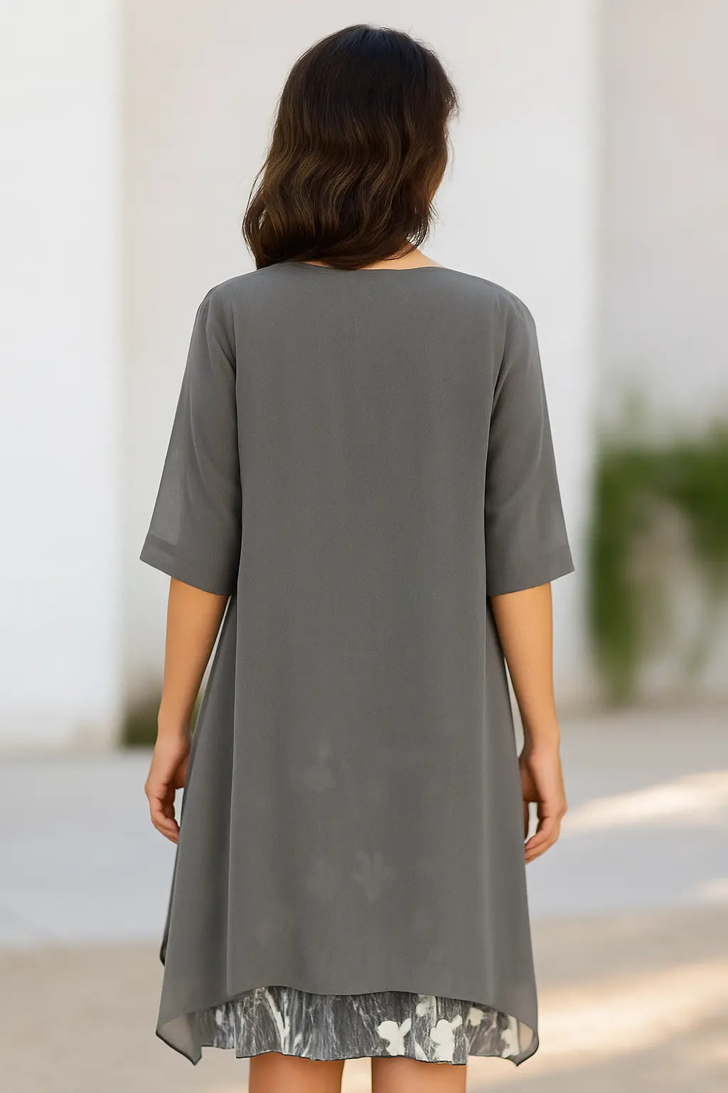 Dames Tweedelige Zomer Set, Losse Pasvorm Gedrukte Midi Jurk Met Lange Mouwen, Multikleur Outfit | VIQA VIQA© NEDERLAND