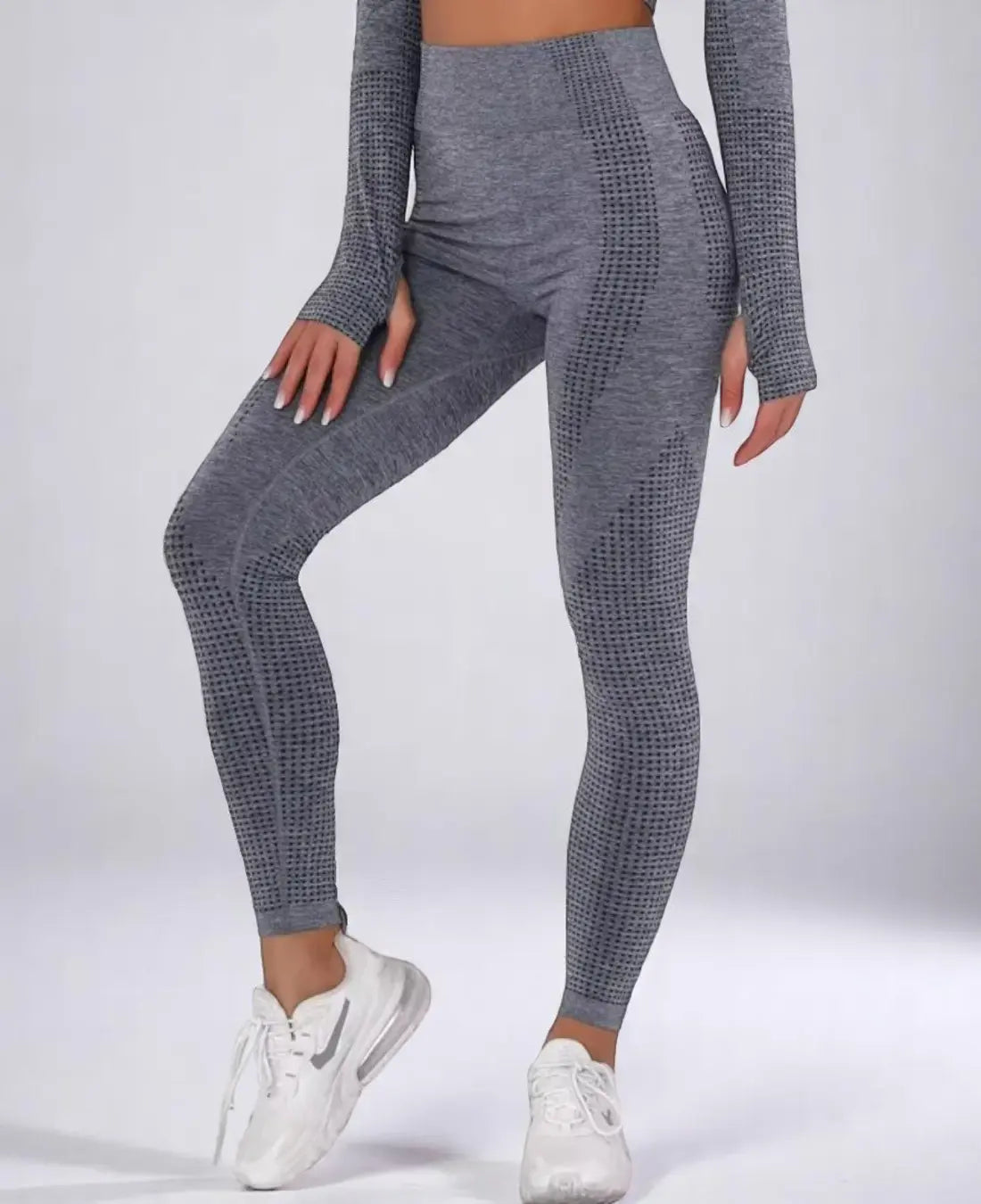 Zoey Dames Compressie Yoga Legging Met Hoge Taille VIQA© NEDERLANDGrijs-L