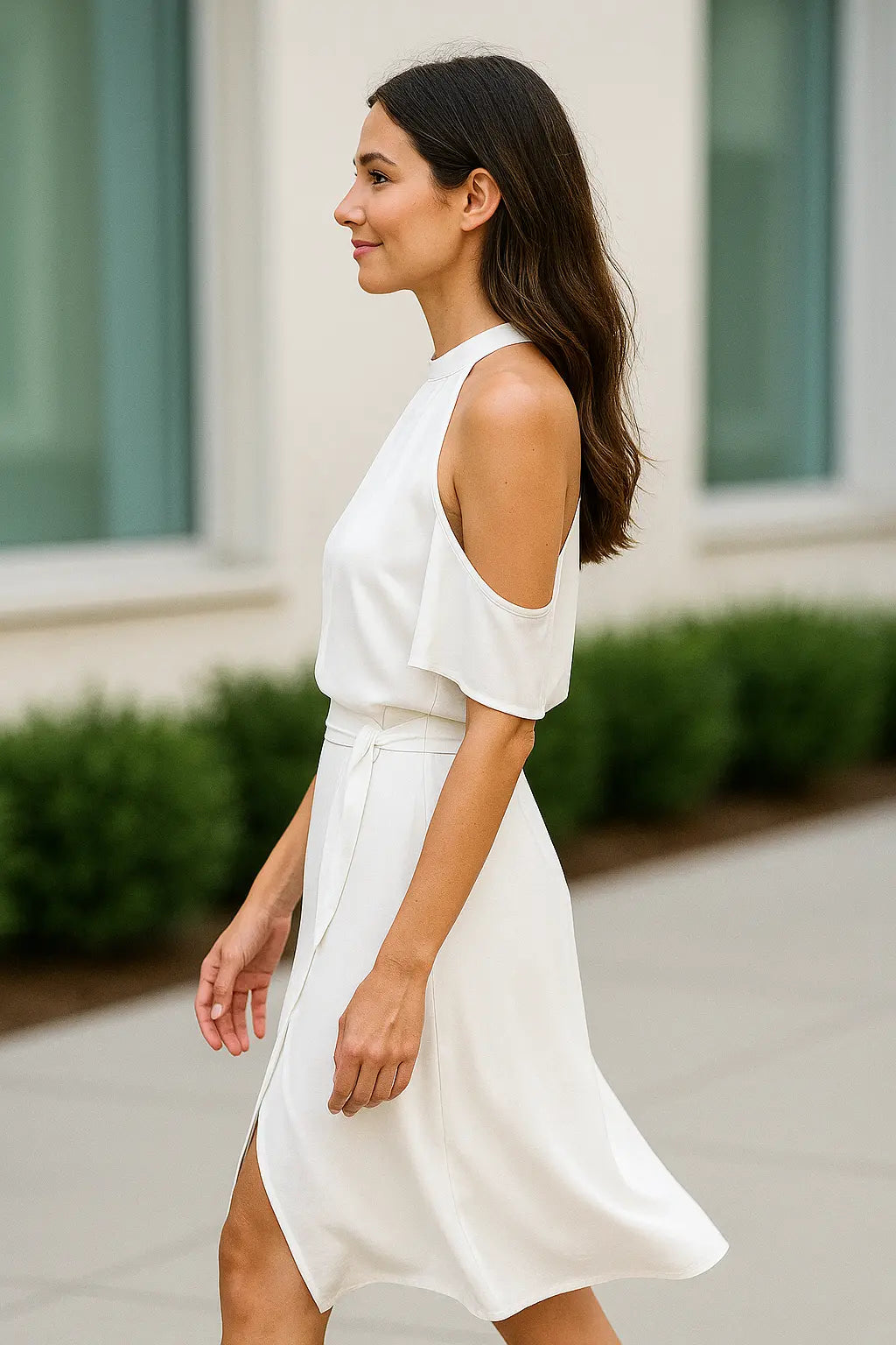 Dames Sexy Zomer Spaghetti Strap Jurk, Mouwloze Split Cocktail Avond Midi | VIQA VIQA© NEDERLAND